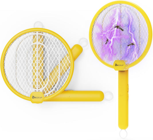Electric Mosquito Killer Racket Mosquito Killer Electric Anti-Mosquito Zapper Portable and UV Lamp Insect Killer Electric Fly Killer Bug Zapper 4000V USB Rechargeable 1200mAh