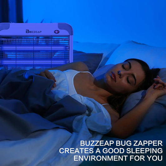 Buzzeap Electronic Mosquito Killer, 2800V Electric Fly Killer Insect Bug Catcher, Mosquito Killer Lamp Insect Trap, Flying Insect Control Lamp for Indoor, 2 Extra Replacement Bulbs