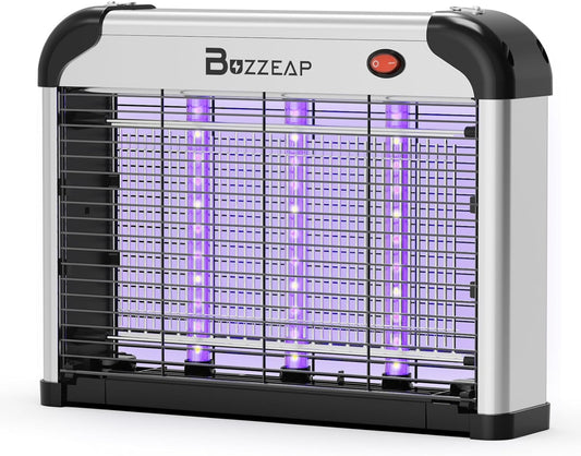 Buzzeap LED Fly Zapper，Fly Killer Indoor has Low Power Consumption,4200 V Strong Mosquito Zapper, 3 Bulbs，Insect Killer Does Not need to Replace The Bulb and Can be Used for a Long Time